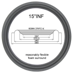 1 x 15 inch Schaumstoff Sicke für Reparatur Infinity SM255
