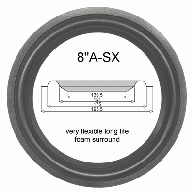 1 x Foam surround bass repair Tandberg TL 2520 - HT 157