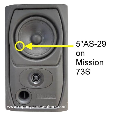 Mission 73, 73S, 73C - 1x Foam surround for repair woofer