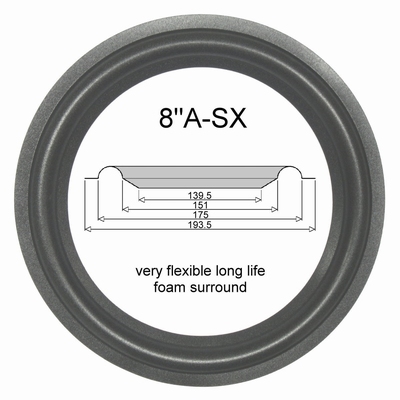 KLH - 1x Foam surround for repair most 8 inch woofers