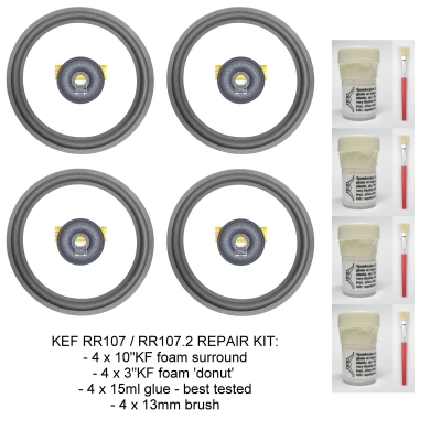 KEF RR107 / RR107/2 - KEF B250 / SP1215 - Repair kit woofers