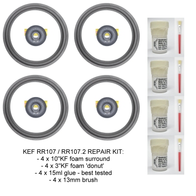 KEF RR107 / RR107/2 - KEF B250/SP1215 - Reparatieset woofers