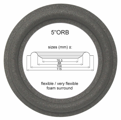 JBL CM52 / CM52+ / CM52AW / CM52V - 1x Foam surround