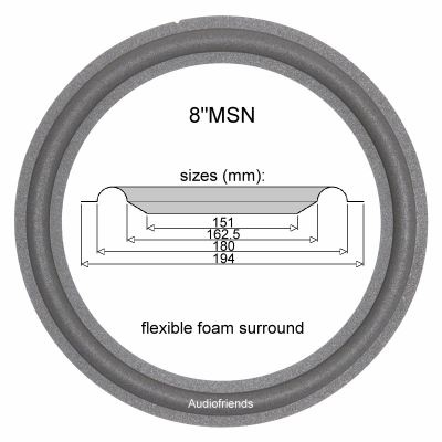 1 x Foam surround for AD80652/W8 (JAMO J-102)