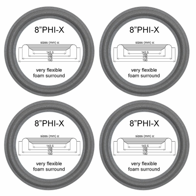4 x Schaumstoff Sicke für Philips FB565, FB825, FB695, FB696