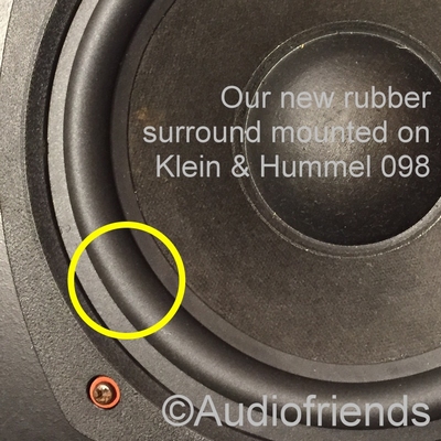 1 x RUBBER surround for repair K+H Klein und Hummel 098