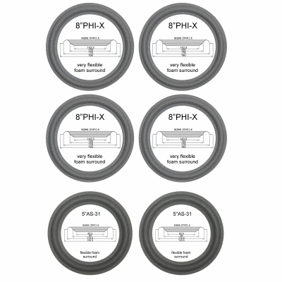 Philips FB825 luidsprekers: Reparatieset met uitstekend flexibele raden voor reparatie.