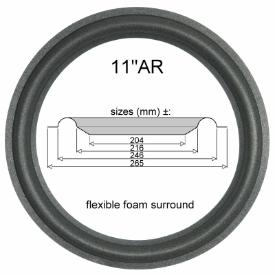 Acoustic Research AR98LS - 1x Sicke für Tieftöner Reparatur.