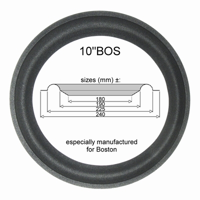 1 x Schaumstoff Sicke speziell für Boston 10 Zoll Bass