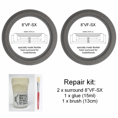 Vifa M21WG - Reparatursatz: 2x Sicke + 1x Leim + 1x Pinsel