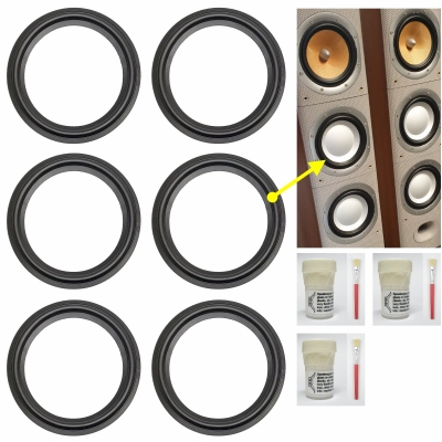 B&W DM604 - Repair kit: 6 x rand + 3 x lijm + 3 x penseel.