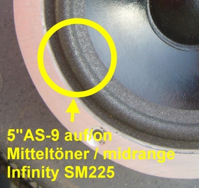 Infinity SM195, SM205, SM215 - 1x Foam surround for midrange