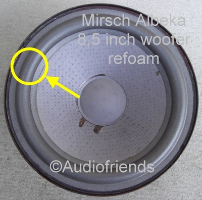 1 x Foam surround for repair Mirsch OM110 woofer - Kurt M.