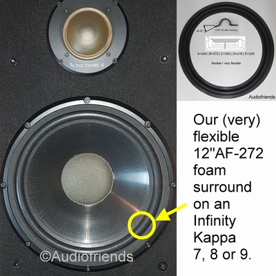 Infinity Kappa 8.1, 8.2, 9.1, 9.2 - 1x Surround for repair