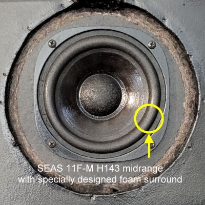 Elipson 1401 - SEAS F-M11 H143 - 1x Foam surround for repair