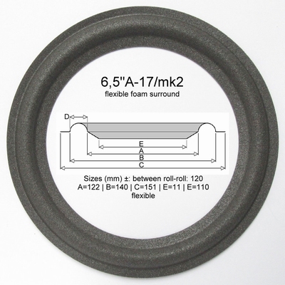 Heco 6400 - 4x Foam surrounds for repair woofers