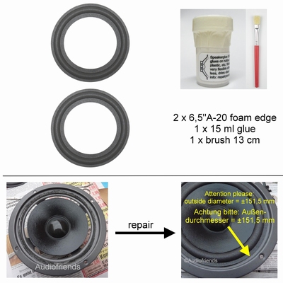 Magnat Reparatursatz: 2x Sicke + 1x Leim + 1x Pinsel
