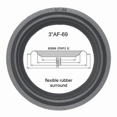 3"AF-69 - GUMMI Sicke für Reparatur Lautsprecher