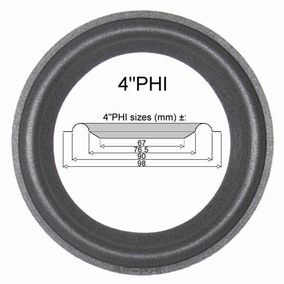 4"PHI - FOAM surround for speaker repair