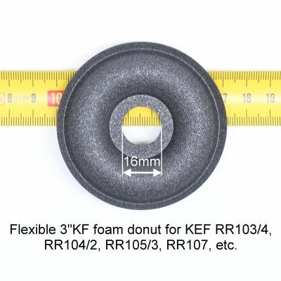 3"KF - FOAM 'donut' surround for repair KEF RR104.2 etc.