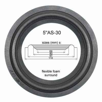 5"AS-30 - FOAM surround for speaker repair
