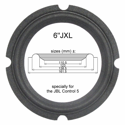 6"JXL - SCHAUMSTOFF Sicke für Reparatur JBL Control 5