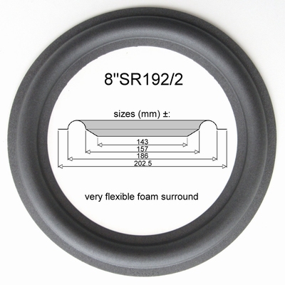 8"SR192/2 - FOAM GENUINE SR192/2 surround for Dynaudio
