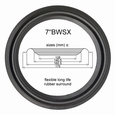 7"BWSX - GUMMI Sicke für Reparatur Bowers & Wilkens