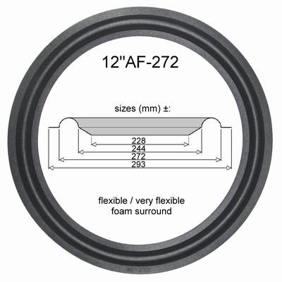 12"AF-272 - FOAM surround for speaker repair