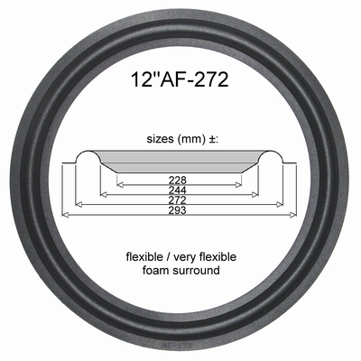 12"AF-272 - SCHAUMSTOFF Sicke für Reparatur Lautsprecher