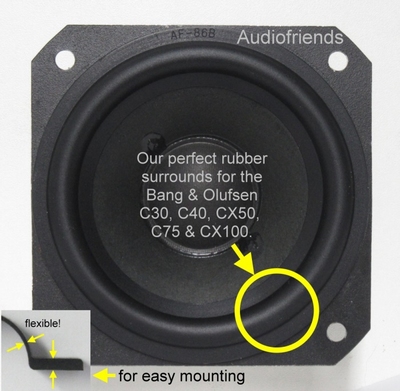 4"AF-86B - GUMMI Sicke für Reparatur Lautsprecher