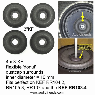KEF RR103.4, 104.2, 105.3, 107 usw. > 4x Staubkappe 'Donut'