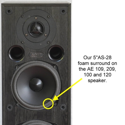 Acoustic Energy AE120 - 6x Schaumstoff Sicke für Reparatur