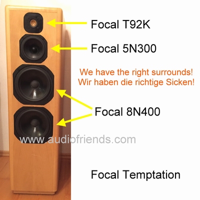 Focal Temptation tweeter T92K - 1x Schaumstoff Sicke