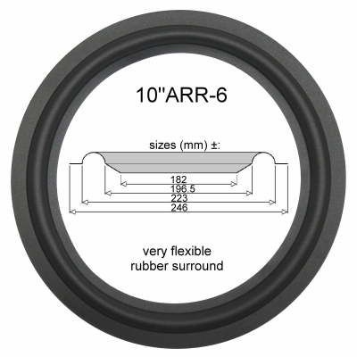 Focal 10N500 woofer - 1x RUBBER surround for repair speaker