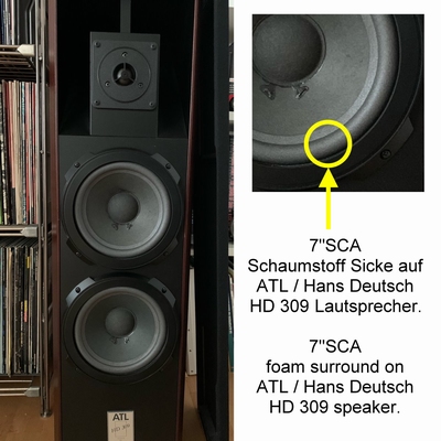 ATL HD 309 / Hans Deutsch - 1x Foam surround for repair