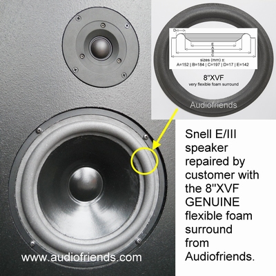 Snell E/I, E/II, E/III - Seas CA21FE/B - 1x GENUINE surround