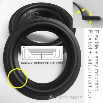 Grundig Satellit 650 - 1x RUBBER surround for repair