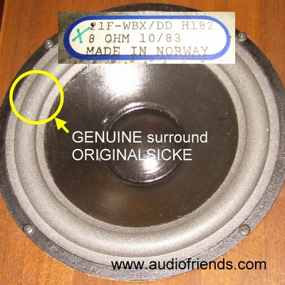 SEAS 21F-WBX/DD - 1x GENUINE foam surround for repair.
