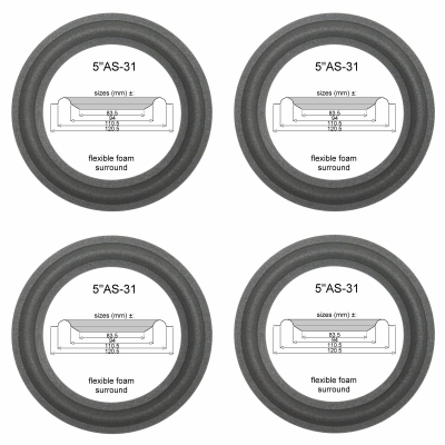 Fane Studio 5M - 4x Schaumstoff Sicke für Reparatur
