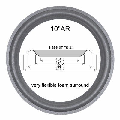 Acoustic Research AR 2AX, AR5 - 1x Foam surround for repair.