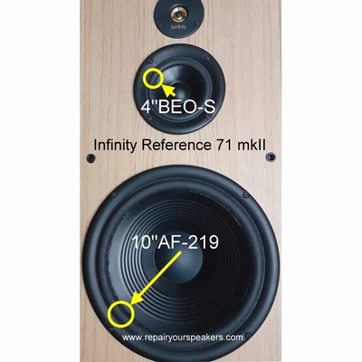 Infinity Reference 71 mkII - Repair kit speakers.