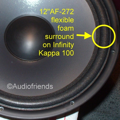 Infinity Kappa 100 speaker - 4x foam surround for repair.