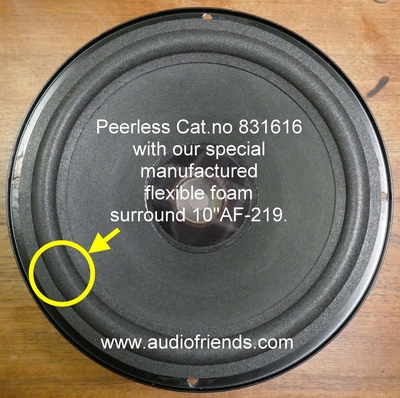 Peerless Cat.no 831616 speaker - 1x foam suround for repair