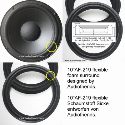 Quadral 10 inch - 1x surround for repair various woofers