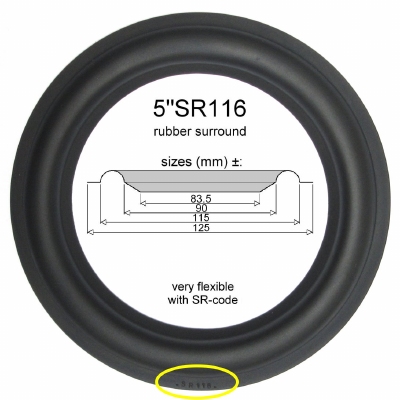 KEF B110 - GENUINE MANUFACTURER - 1x rubber surround.