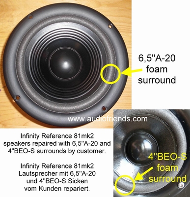 Infinity Reference 81 mkII - Reparatursatz 6 Sicken.