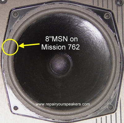 Mission 707, 762, 764 - 1x Surround for repair woofer.