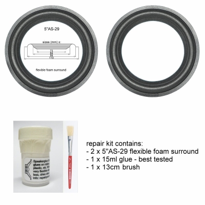 Mission 73, 73S, 73C - 2x surround + 1x glue + 1x brush.