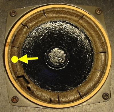 IMF Super Compact midrange eerste versie, foamrand voor reparatie speaker.